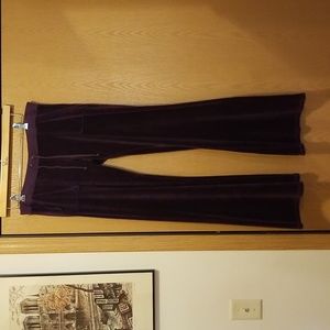 JUICY COUTURE size Large Vintage purple velvet flare leg track pants